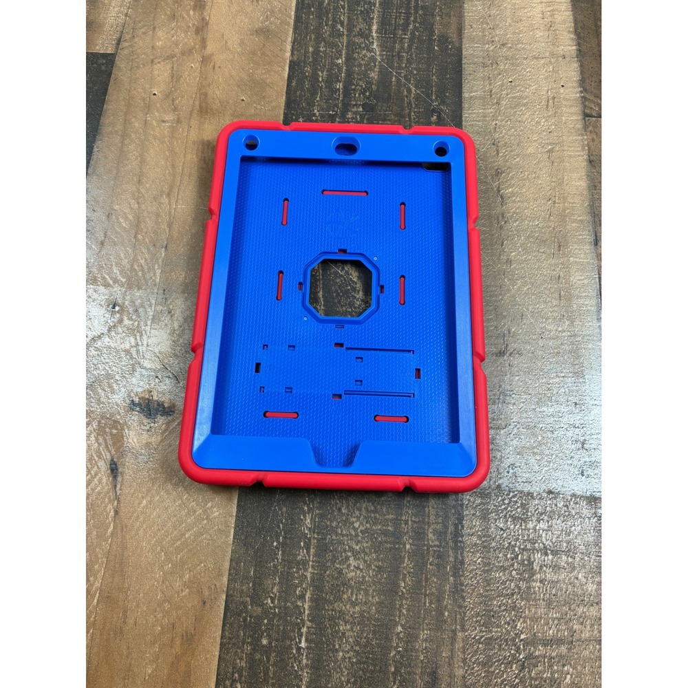 Red and Blue Spider Web Rugged iPad Case with Kickstand‎ Heavy Duty Kids Cover